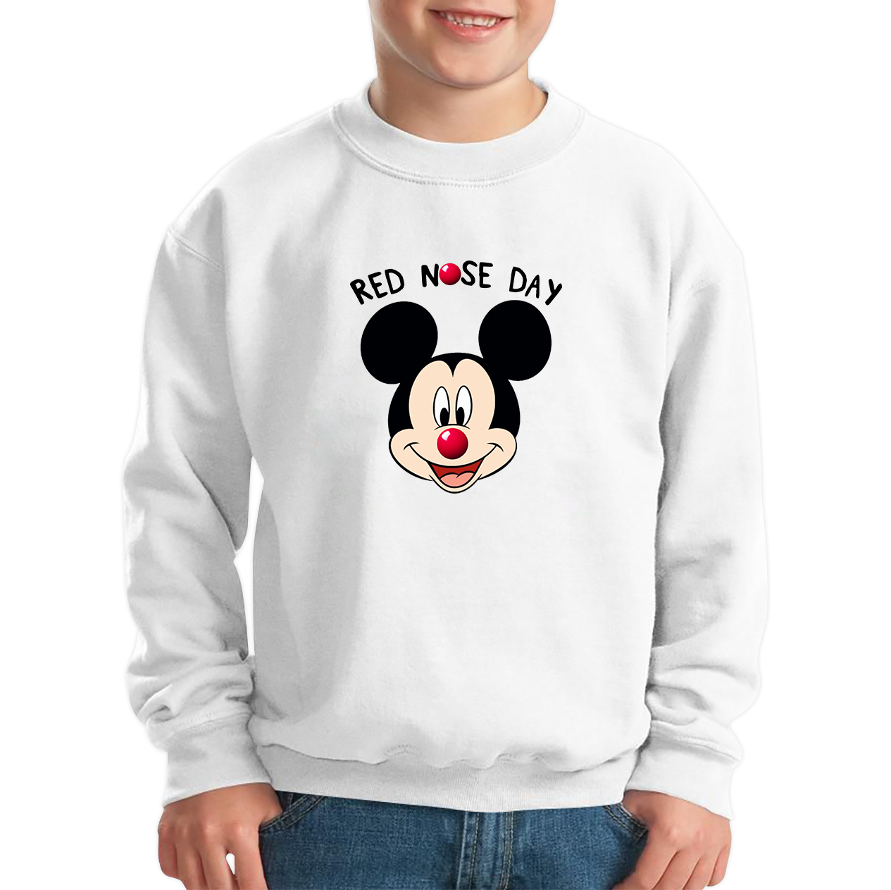 Disney Mickey Mouse Red Nose Day Sweatshirt