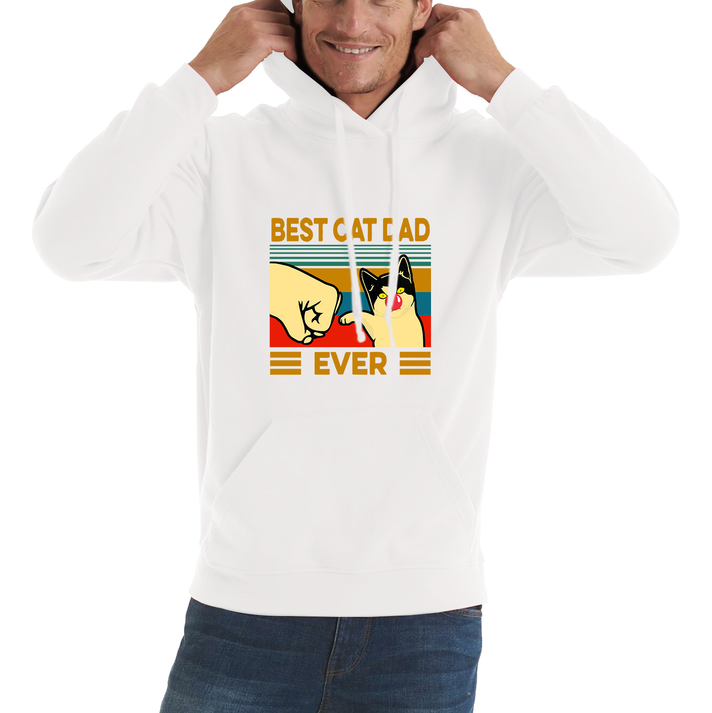 Best Cat Dad Ever Red Nose Day Hoodie