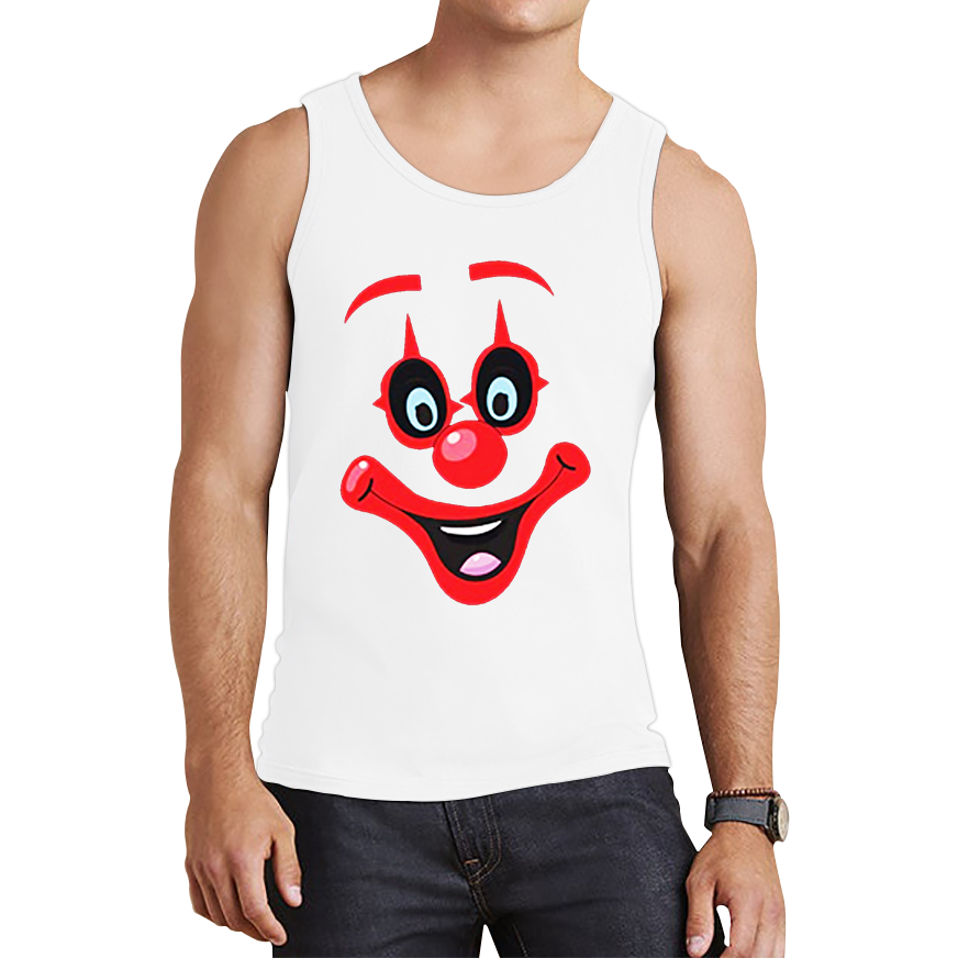 Funny Clown Face Red Nose Day Tank Top