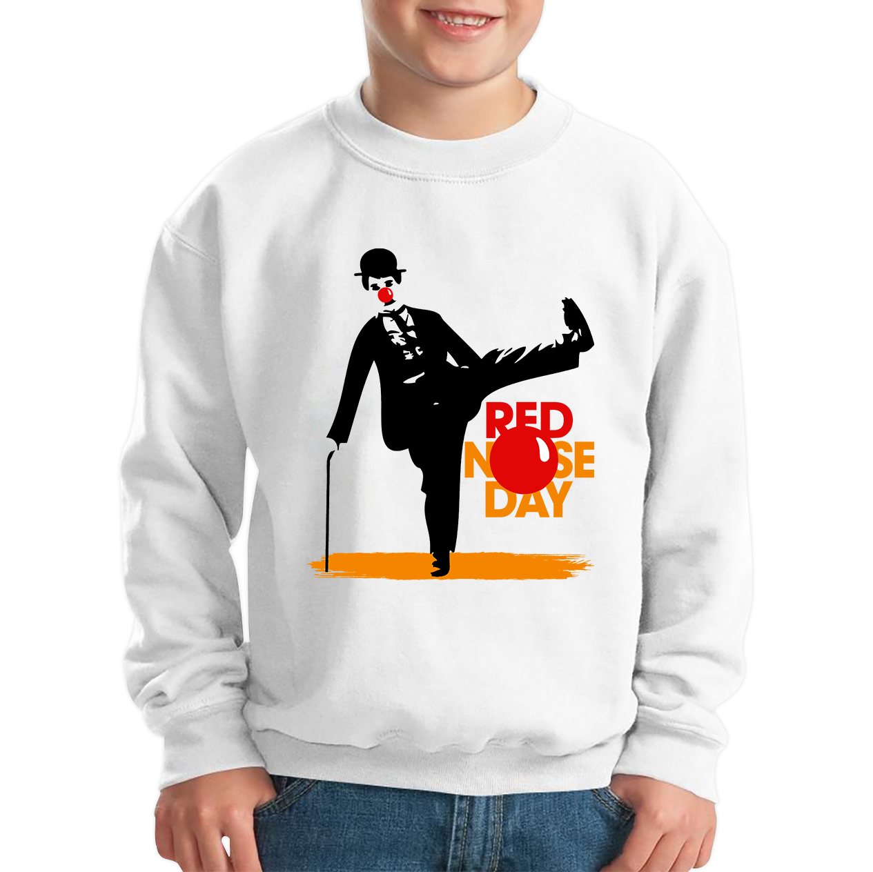 Comic Relief Red Nose Day Charlie Chaplin Sweatshirt