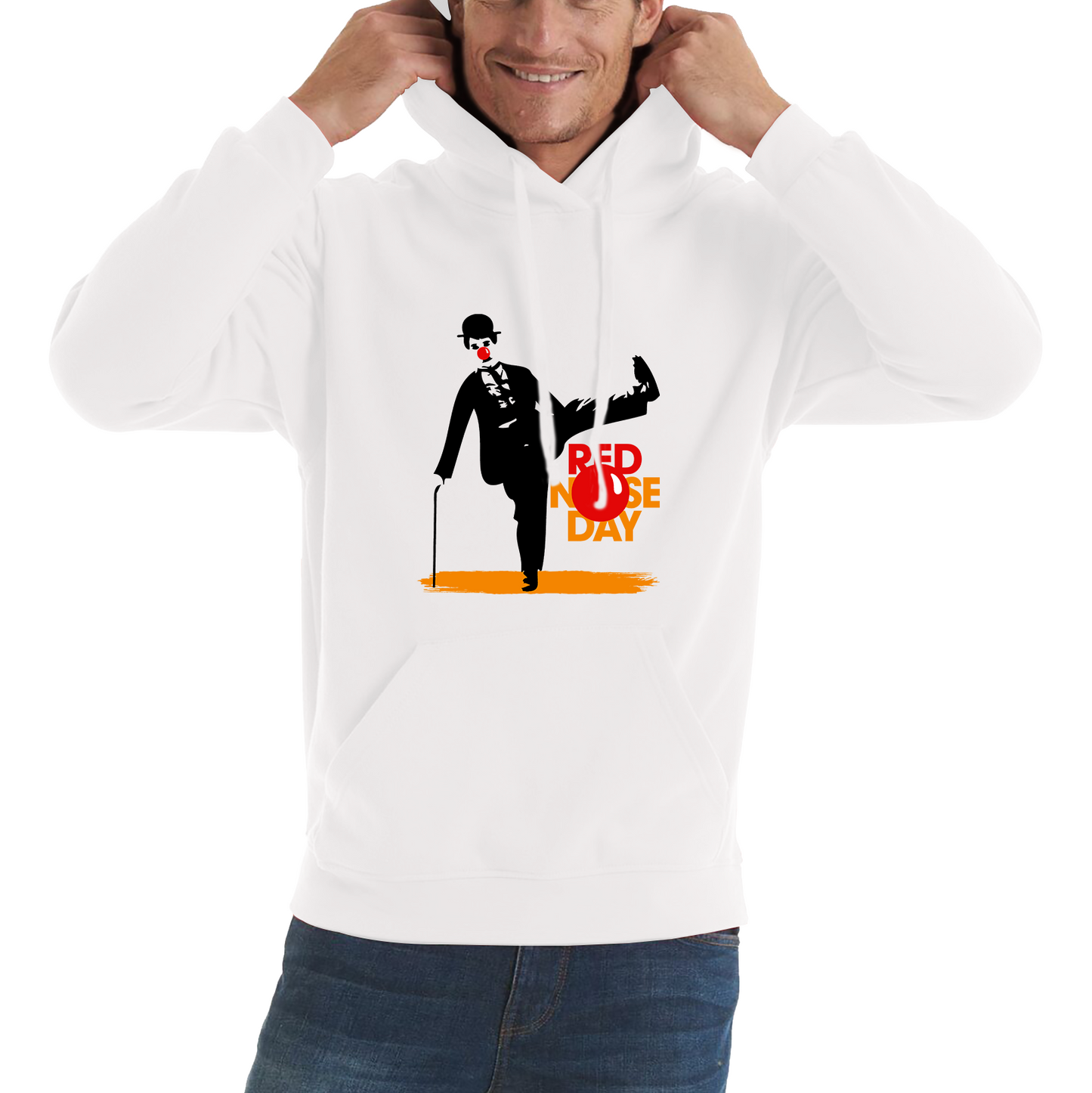 Comic Relief Red Nose Day Charlie Chaplin Hoodie