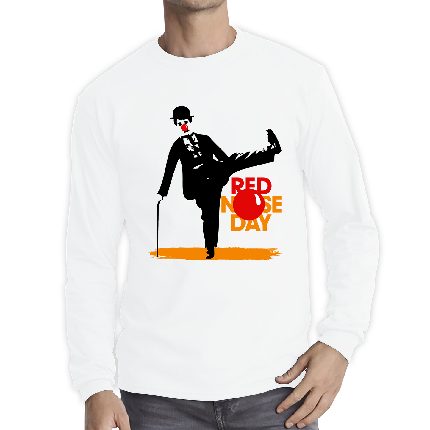 Comic Relief Red Nose Day Charlie Chaplin T Shirt