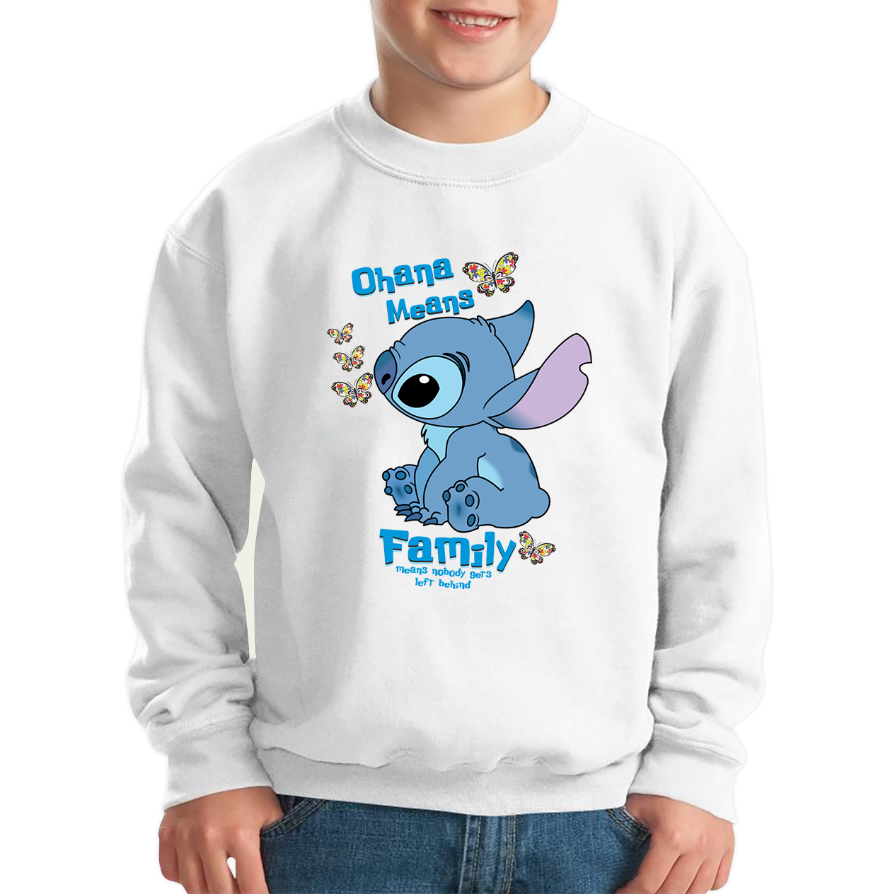 Ohana Means Family Lilo & Stitch Funny Comedy Family Cartoon Lovers Kids Jumper
