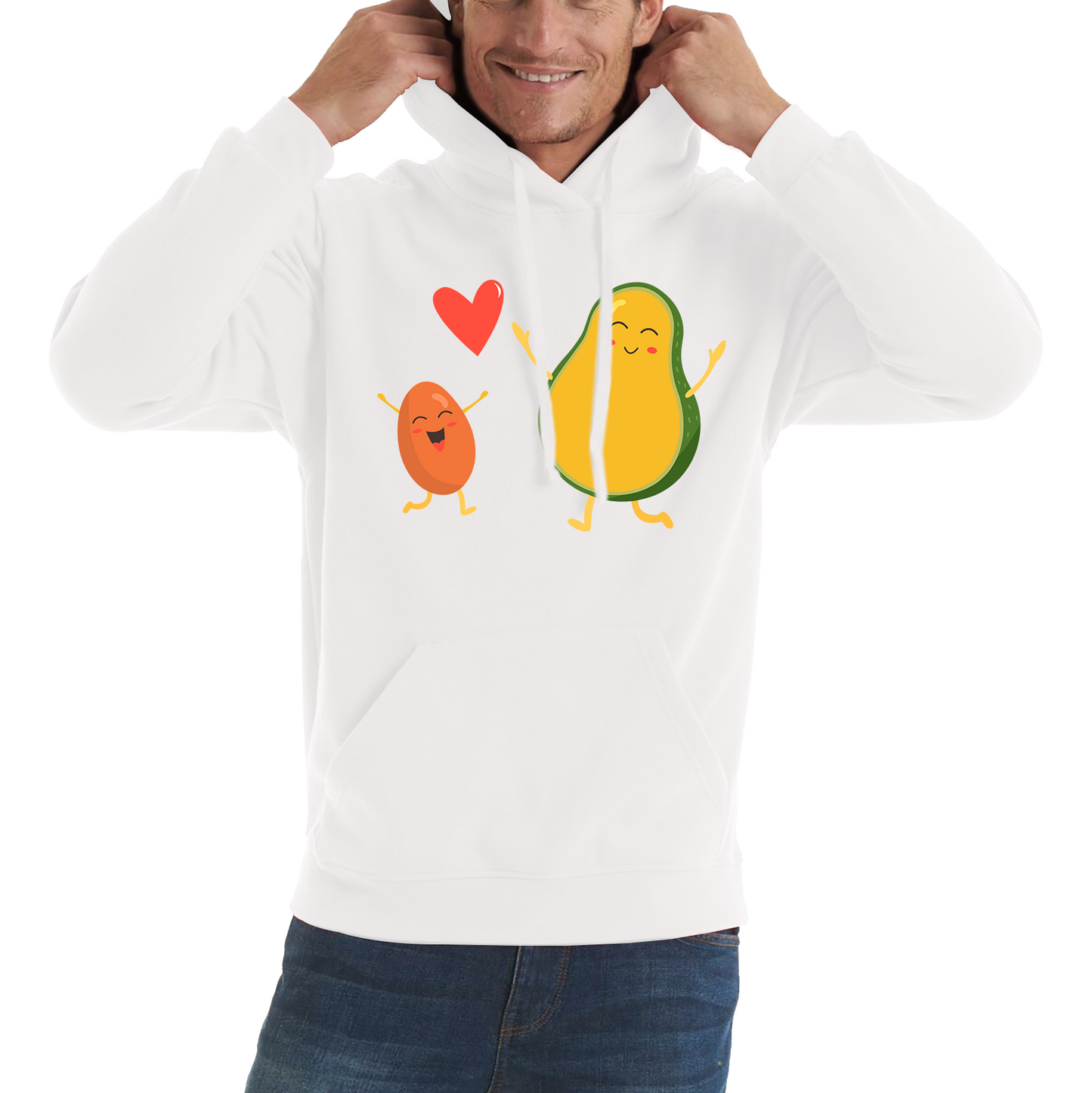 Bean & Avocado Love Funny Hoodie