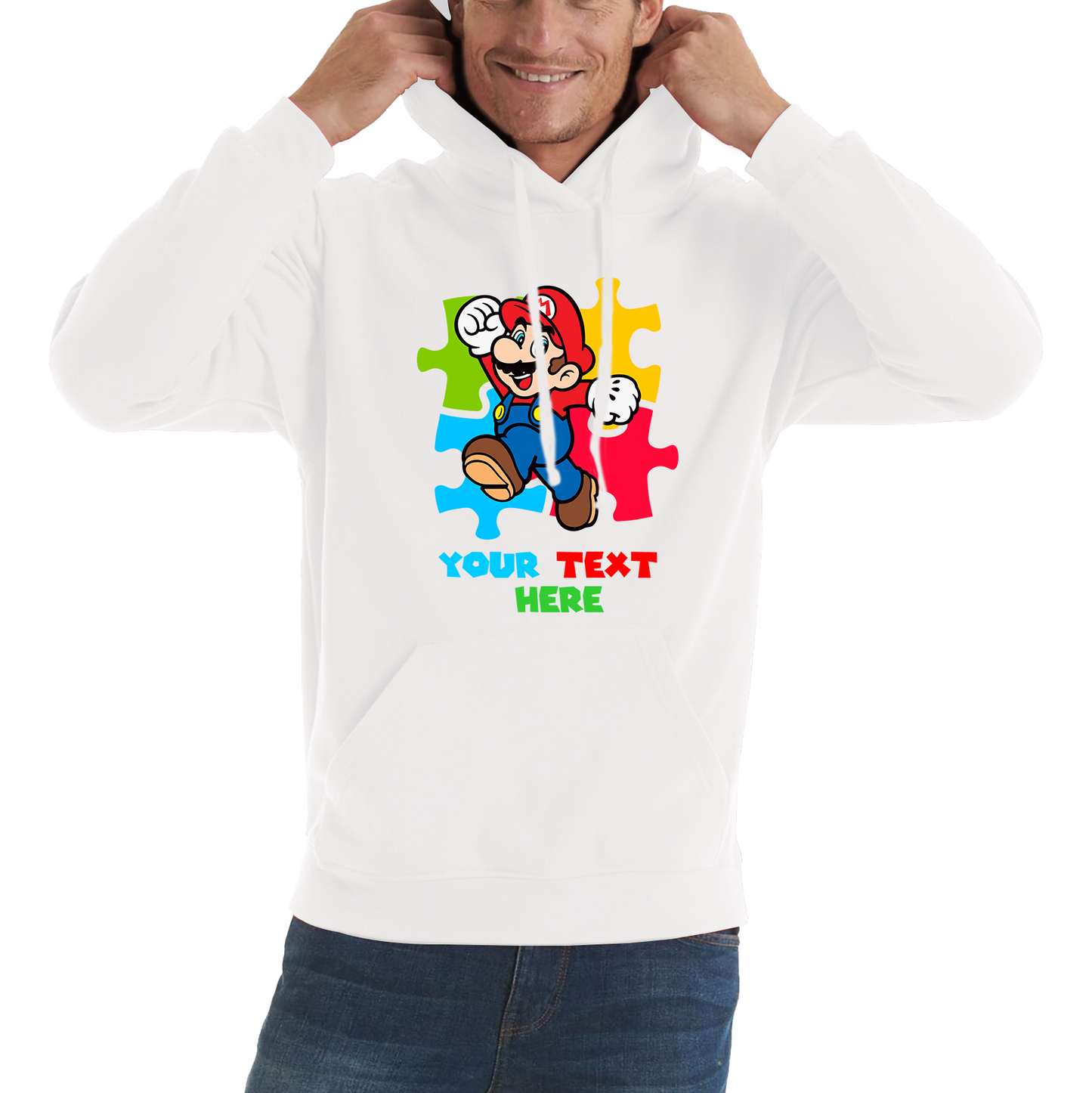 Personalised Super Mario Puzzle Funny Hoodie