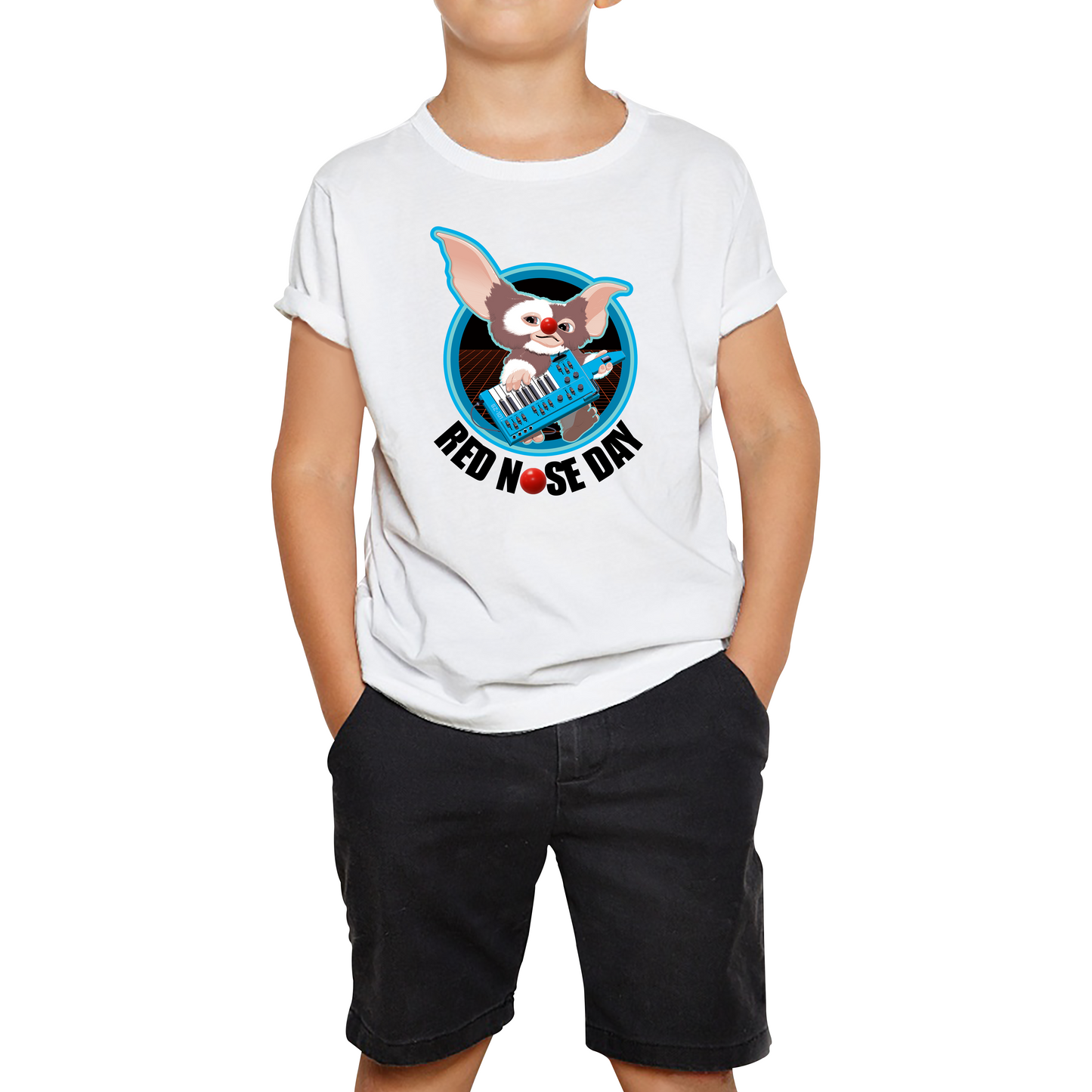 Red Nose Day Gremlins Gizmo Piano T Shirt