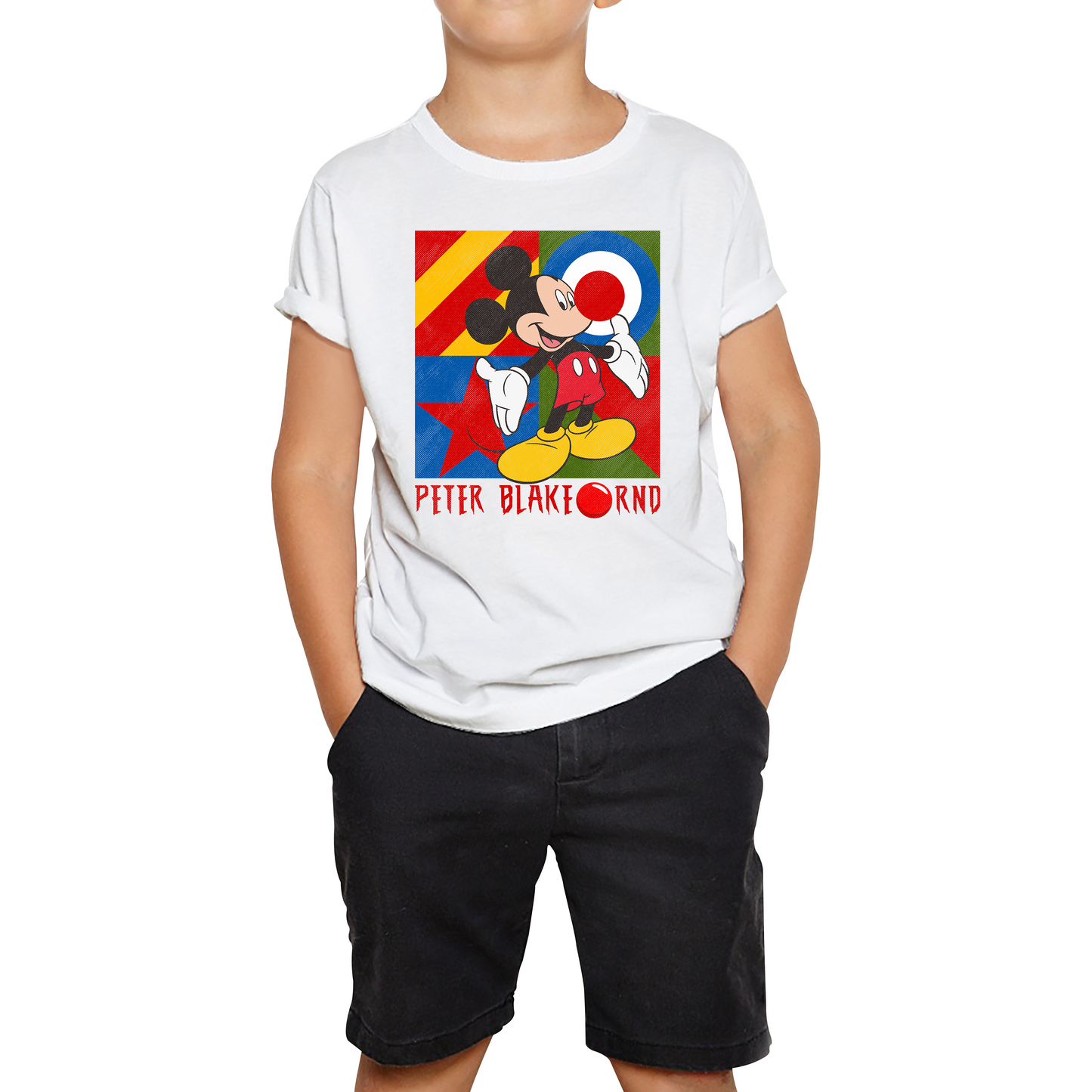 Peter Blake Mickey Mouse Red Nose Day T Shirt