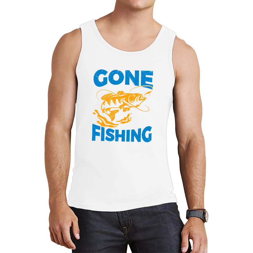 Gone Fishing Funny Tank Top