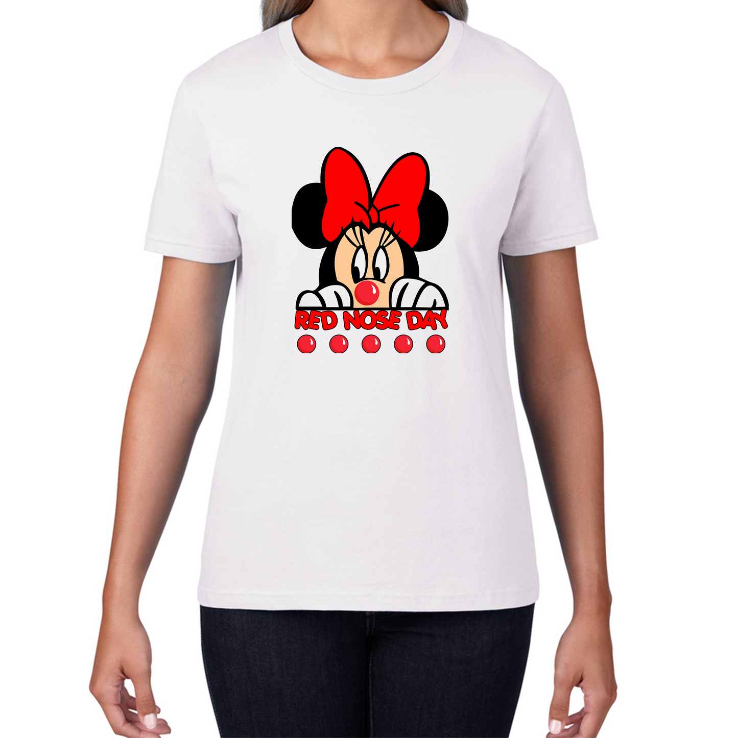 Disney Minnie Mouse Red Nose Day T Shirt