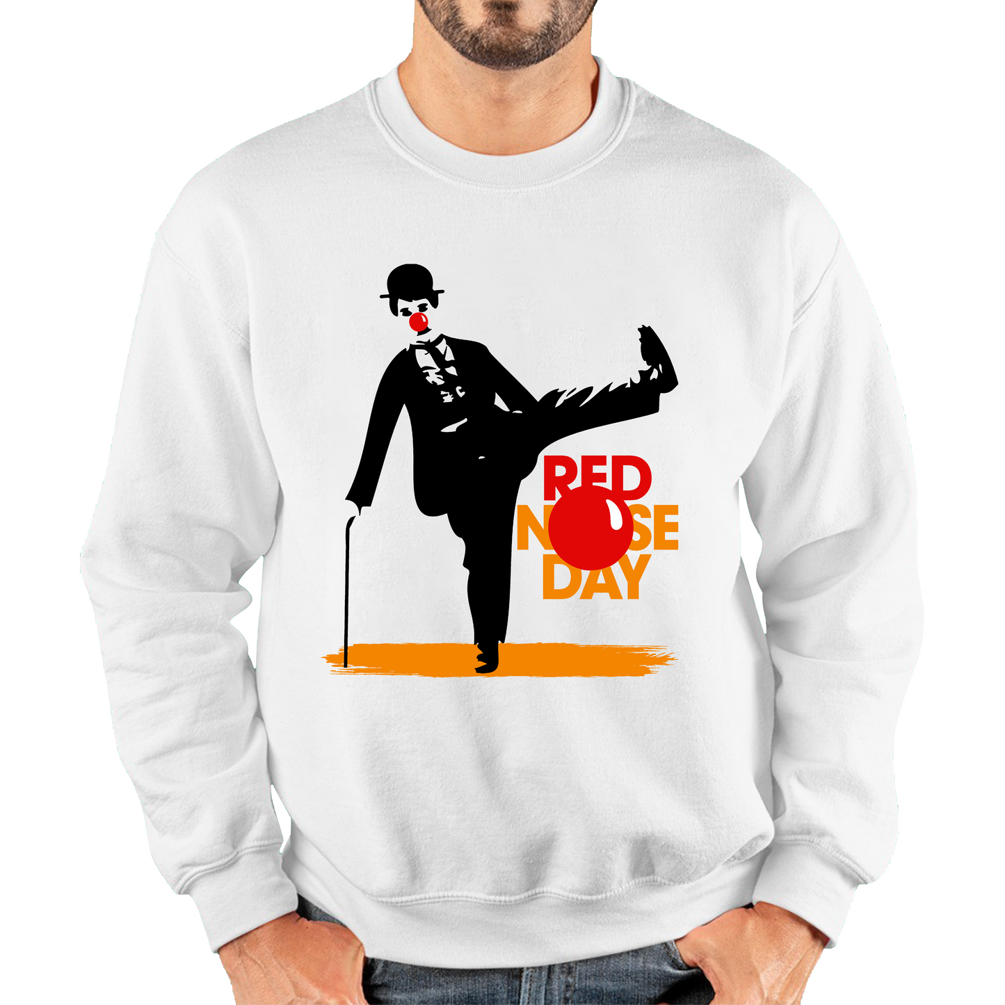 Comic Relief Red Nose Day Charlie Chaplin Sweatshirt