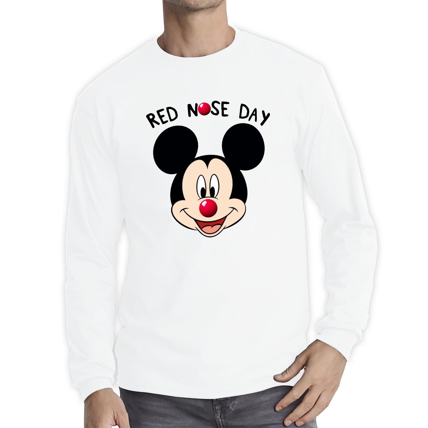 Disney Mickey Mouse Red Nose Day T Shirt.