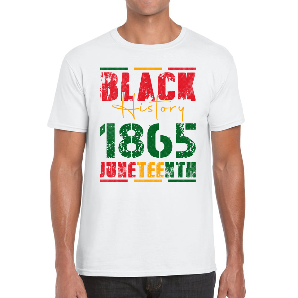 Black History 1865 Juneteenth Celebrating Black History Freedom African American Mens Tee Top