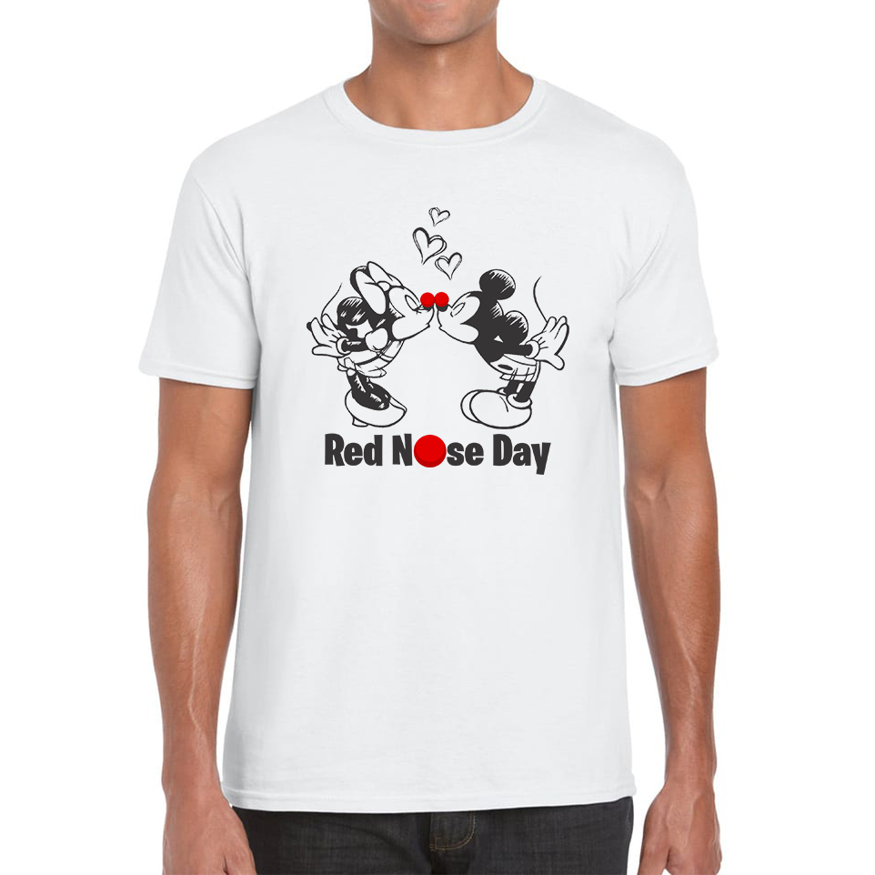 Disney Mickey And Minnie Mouse Red Nose Day T shirt