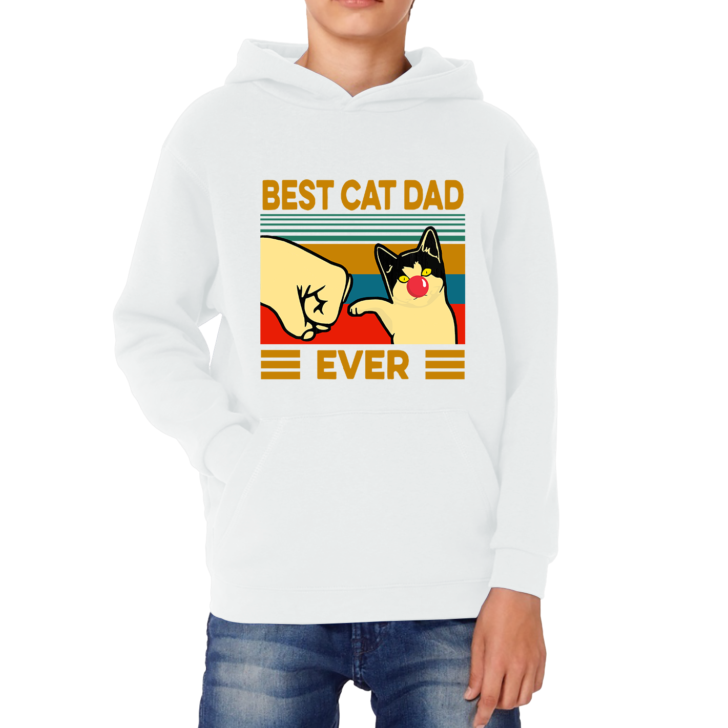 Best Cat Dad Ever Red Nose Day Hoodie