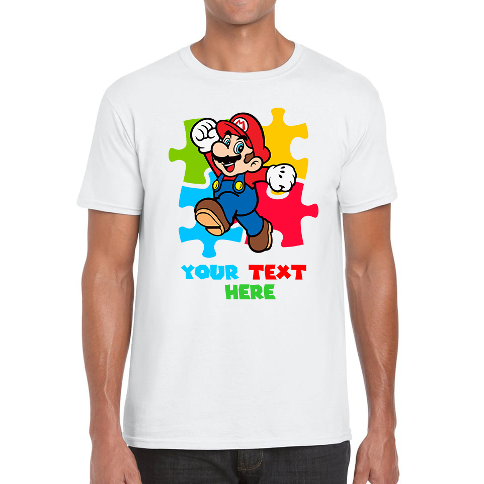 Personalised Super Mario Puzzle Funny T Shirt