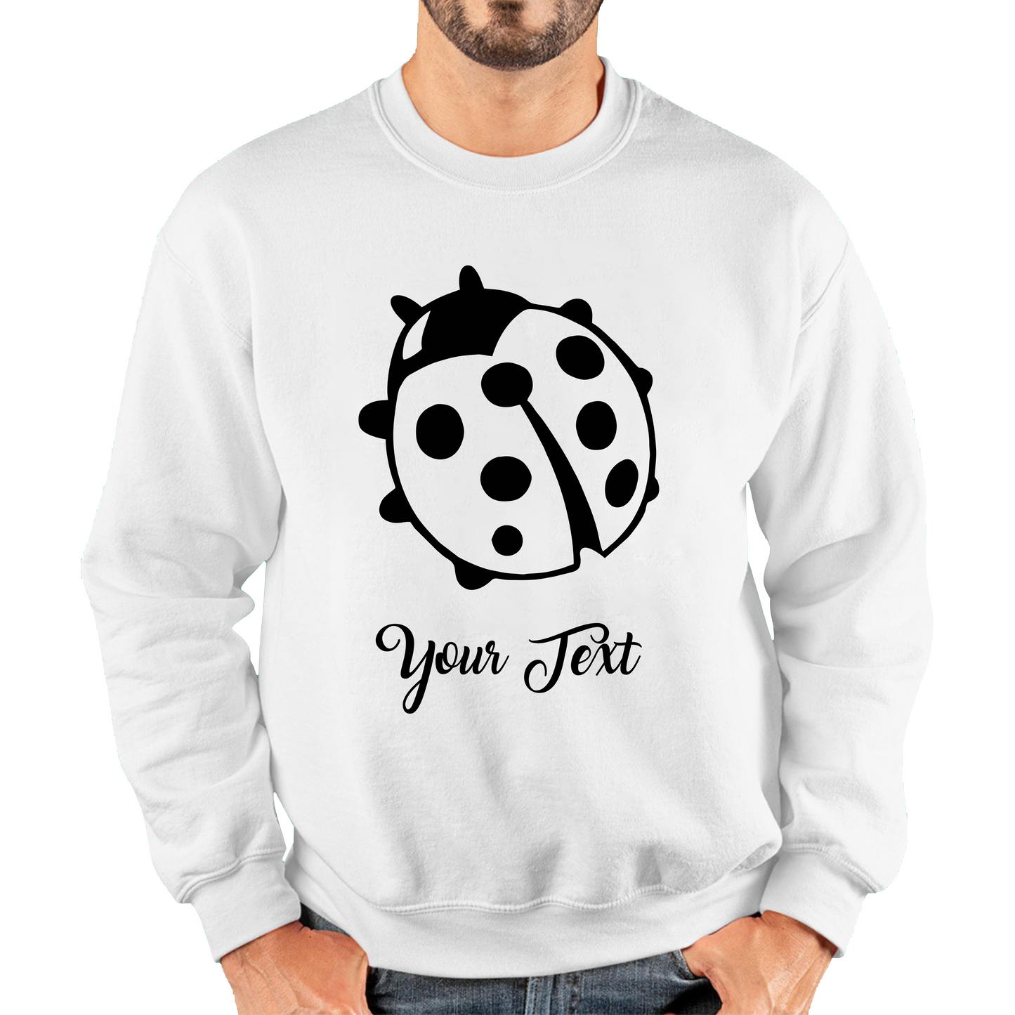 Personalised Ladybug Your Name Cute Insect Ladybug Ladybird Unisex Sweatshirt