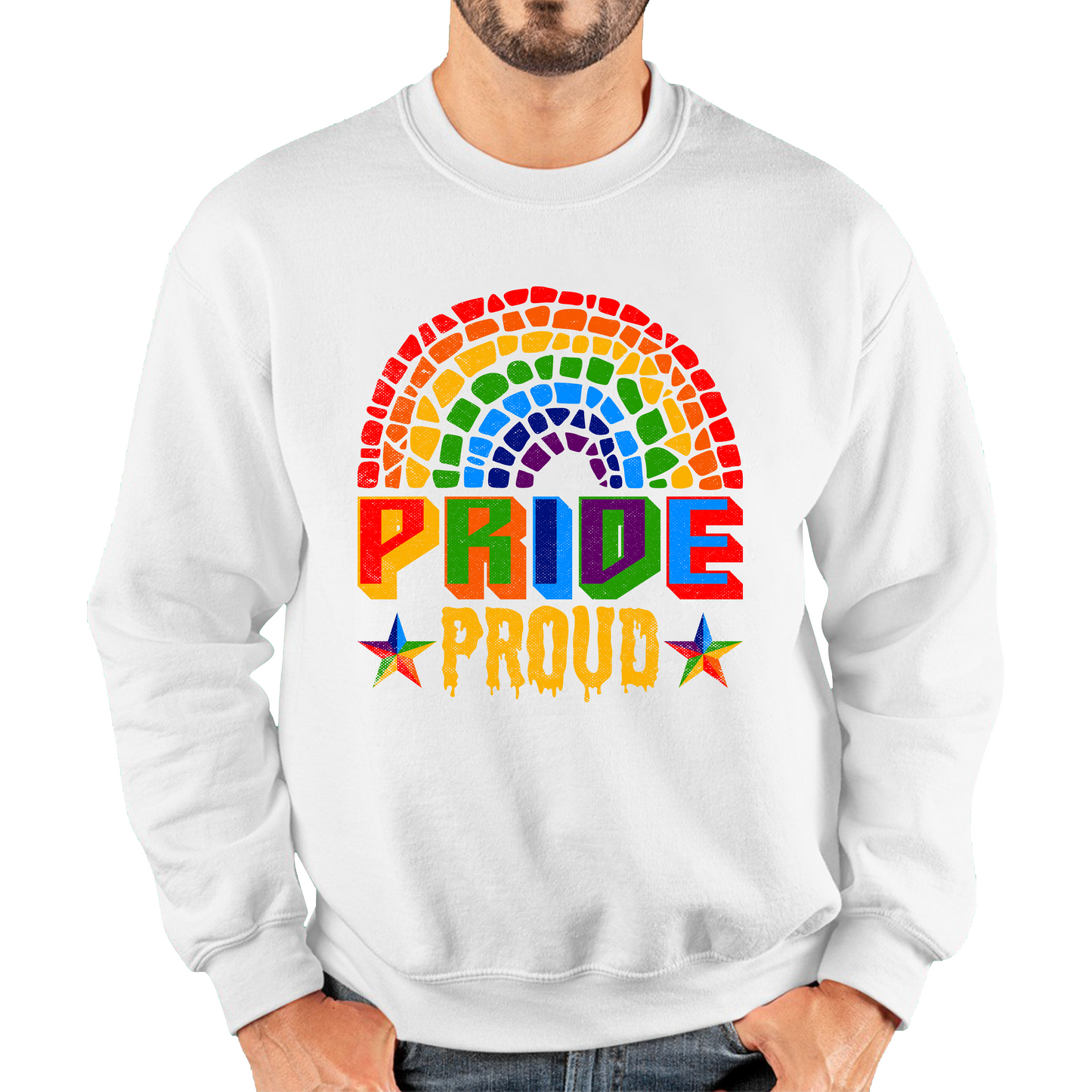 Proud Pride LGBT Pride Gay LGBT Pride Lesbian Rainbow Sweatshirt