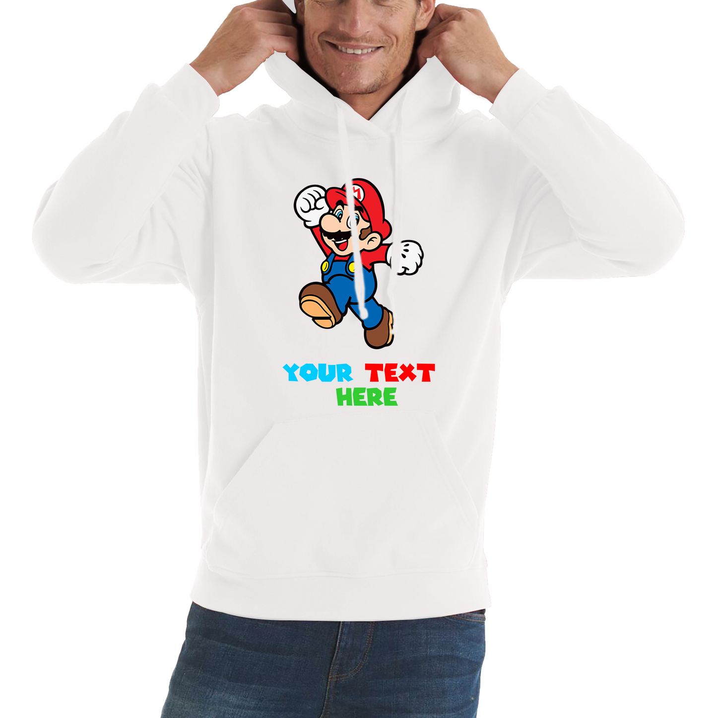 Personalised Super Mario Funny Hoodie