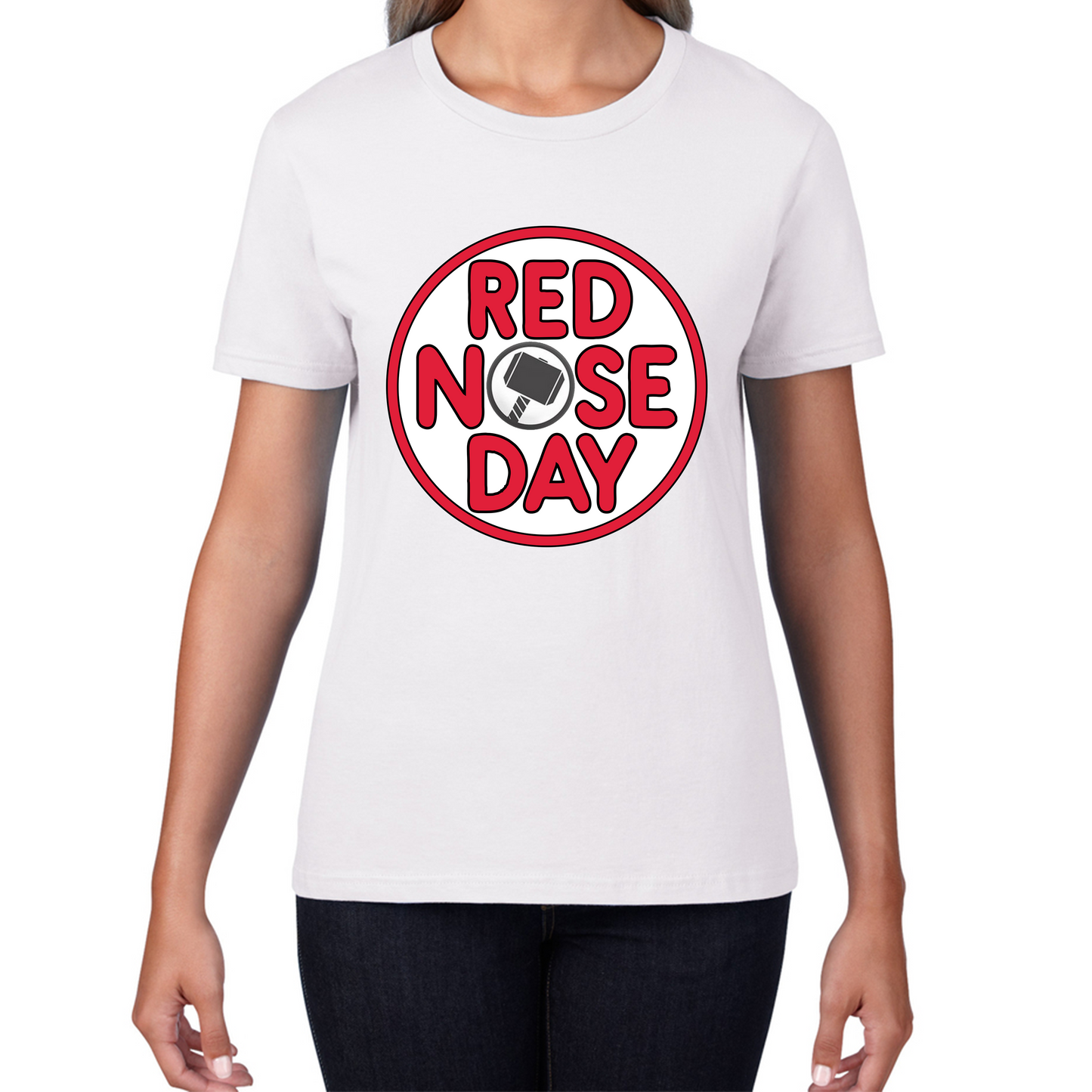 Thor Hammer Red Nose Day T Shirt
