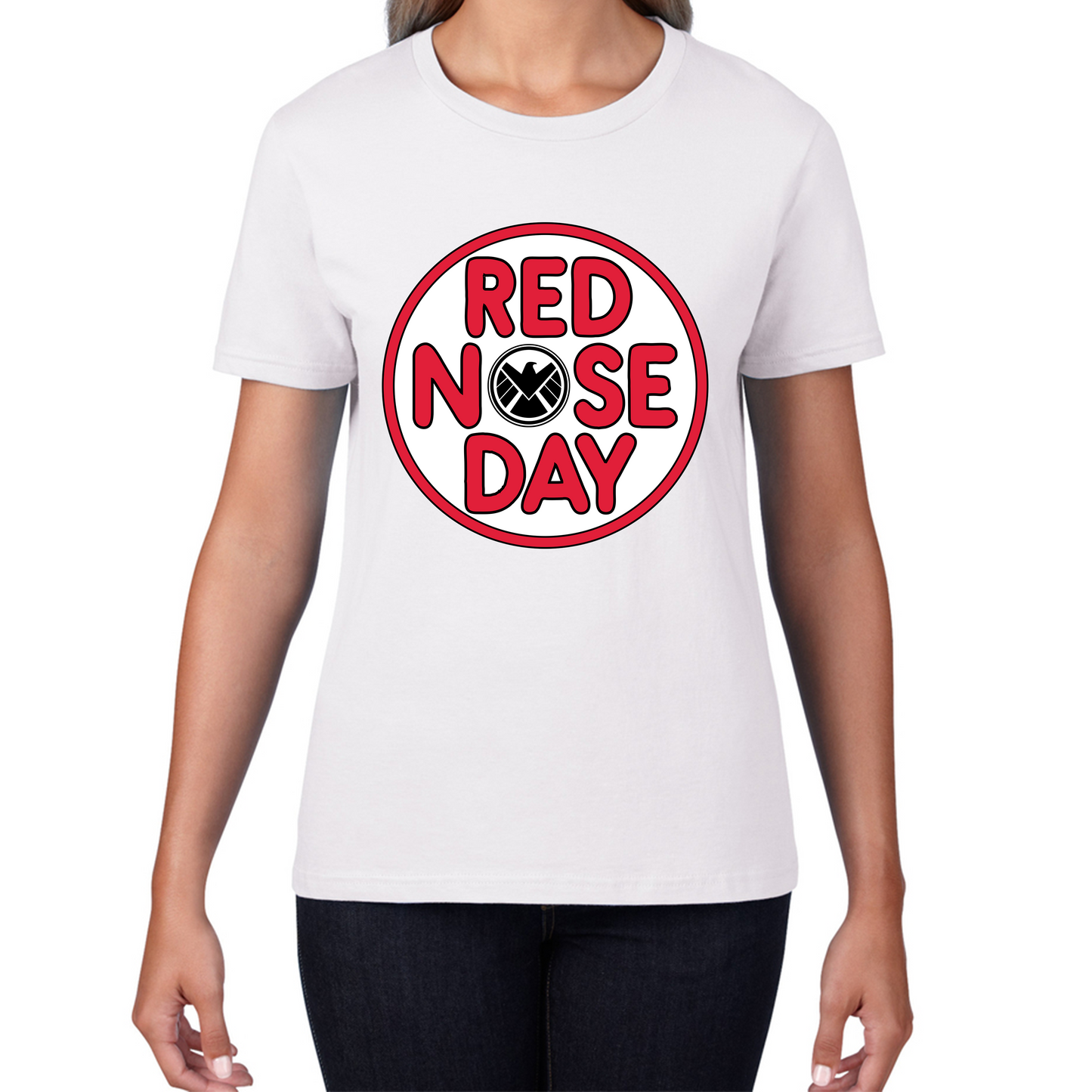 Marvel Shield Red Nose Day T Shirt