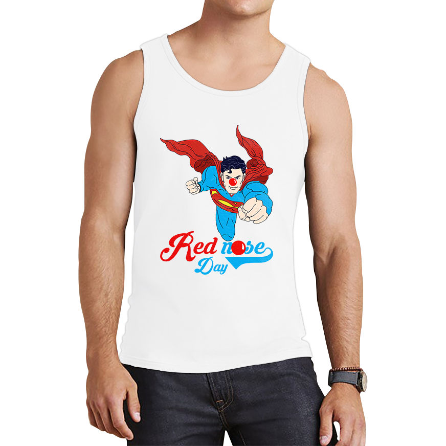 Flying Superman Red Nose Day Tank Top