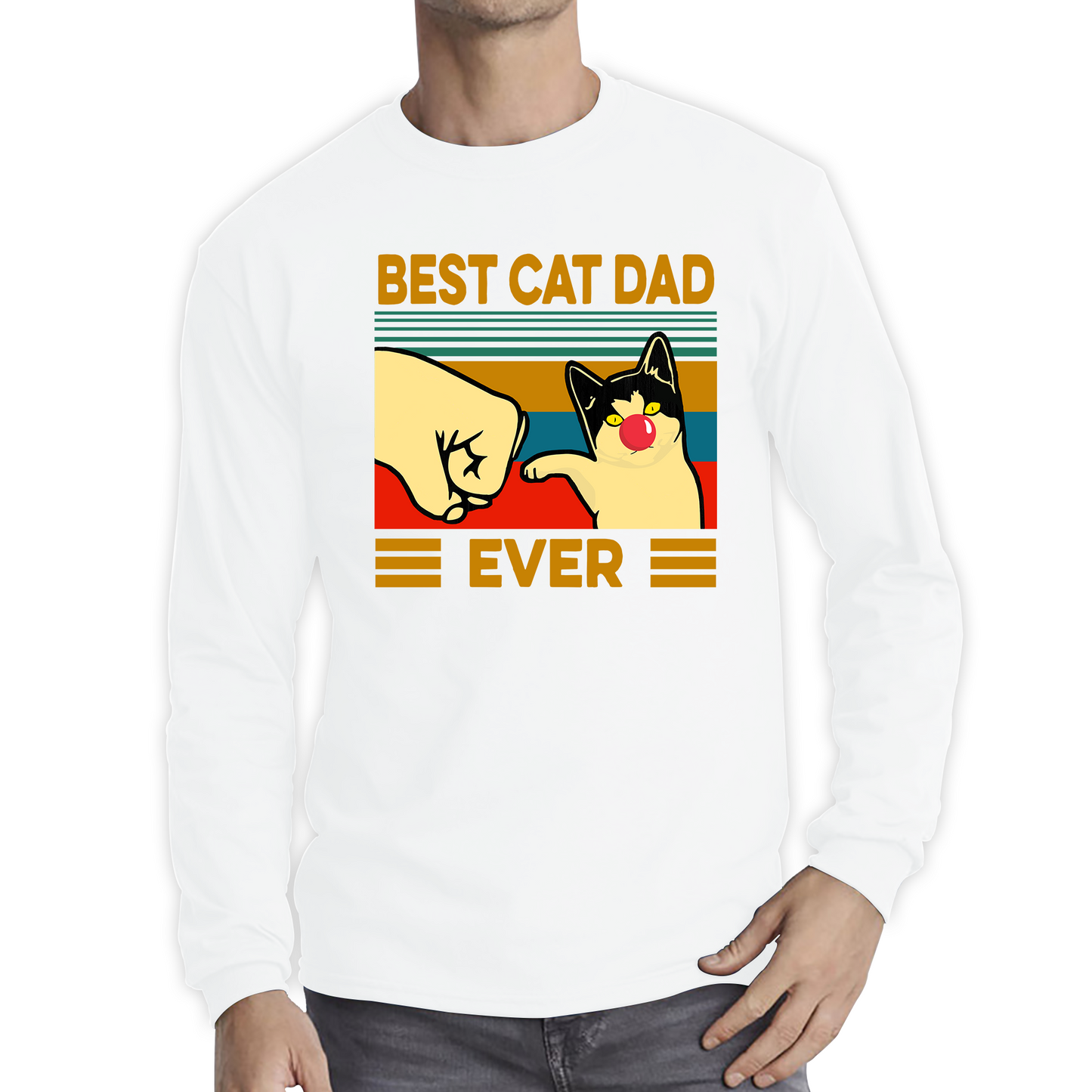 Best Cat Dad Ever Red Nose Day T Shirt