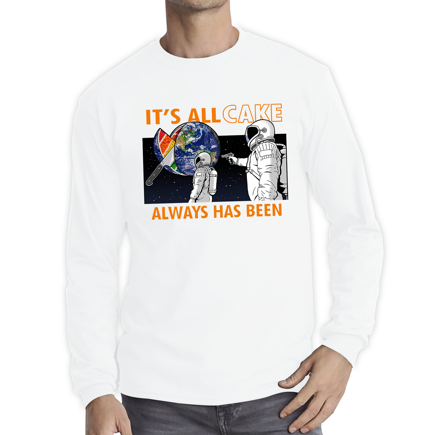 It's All Cake (Always Has Been) Astronaut Space Picture T Shirt
