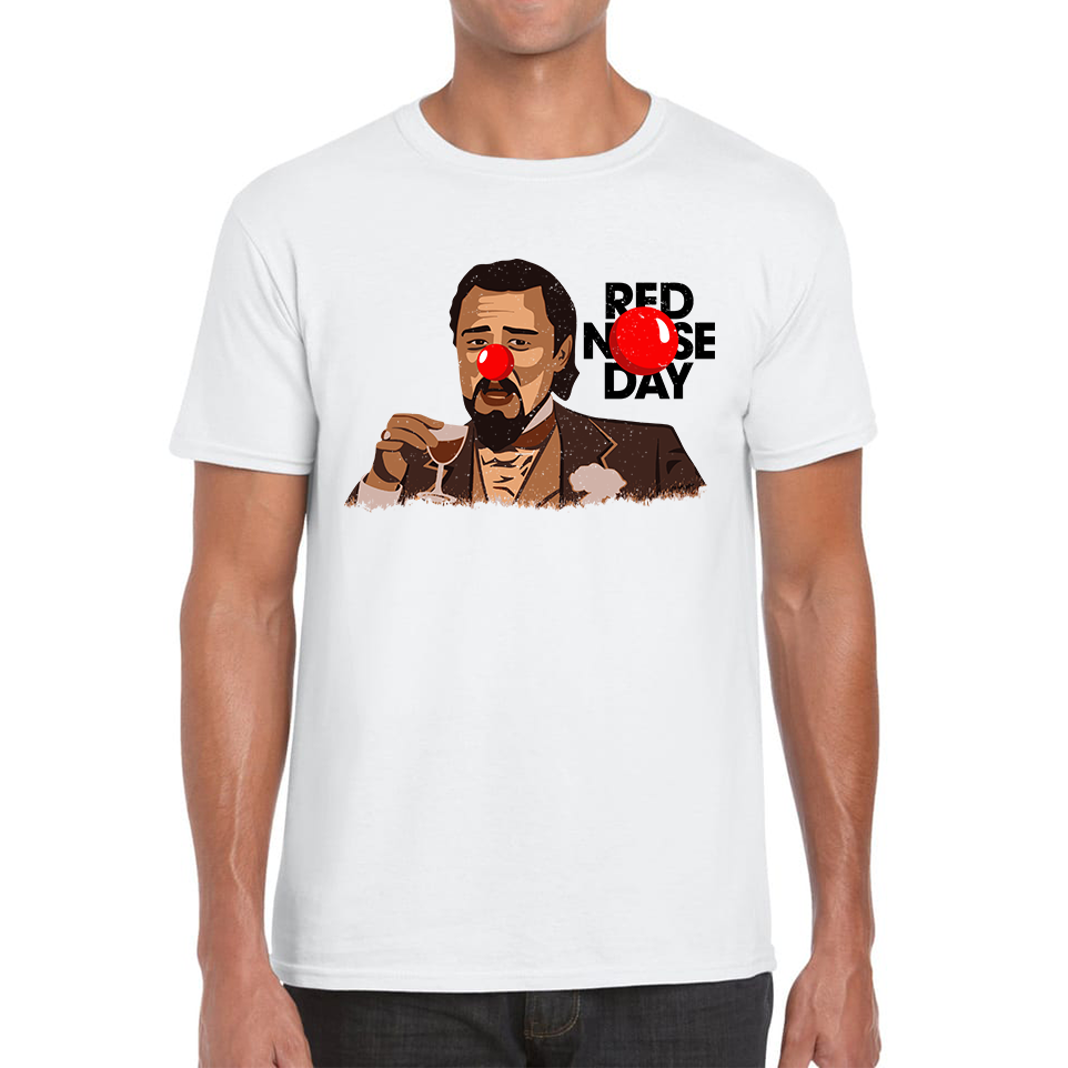 Leonardo Dicaprio Laughing Meme Red Nose Day T Shirt