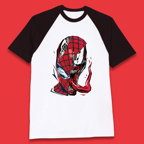 Marvel Spider-Man Maximum Venom Miles Morales Big Face Marvel Avenger Spider-Man & Venom Face Baseball T Shirt
