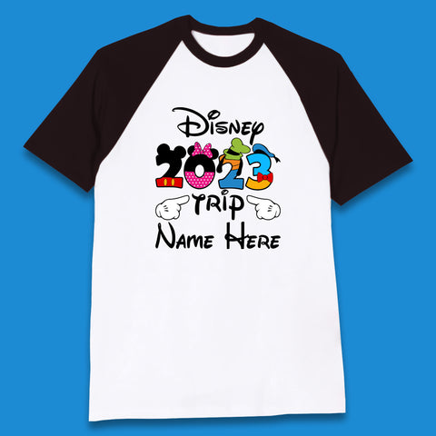 Personalised Disney Trip Your Name Disney Club Mickey Minnie Mouse Donald Hat Goofy Disney Vacation Baseball T Shirt