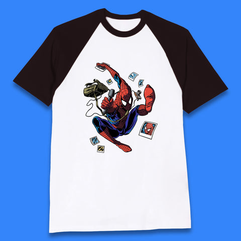 Spider-Man The Animated Series American Superhero Marvel Comics Action Adventure Science Fiction Baseball T Shirt