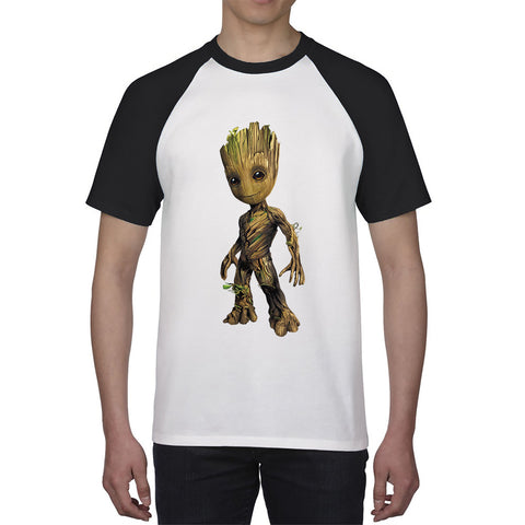 Baby Groot Comic book character Guardians of the Galaxy I am Groot Action Adventure Comedy Sci-Fi Movie Baseball T Shirt