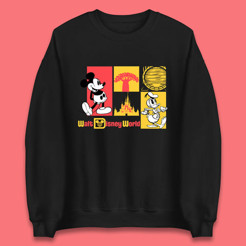 Vintage Style Mickey Mouse And Donald Duck Walt Disney World Disney Castle Magic Kingdom Unisex Sweatshirt