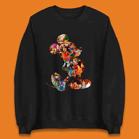 Disney Mickey Mouse Minnie Mouse All Disney Characters Together Disney Family Animated Cartoons Movies Characters Disney World Unisex Sweatshirt