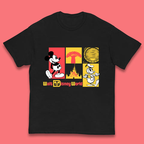 Vintage Style Mickey Mouse And Donald Duck Walt Disney World Disney Castle Magic Kingdom Kids T Shirt
