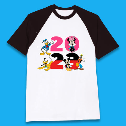 Disney Trip 2023 Disney Club Mickey Mouse Minnie Mouse Donald Duck Pluto Goofy Cartoon Characters Disney Vacation Baseball T Shirt