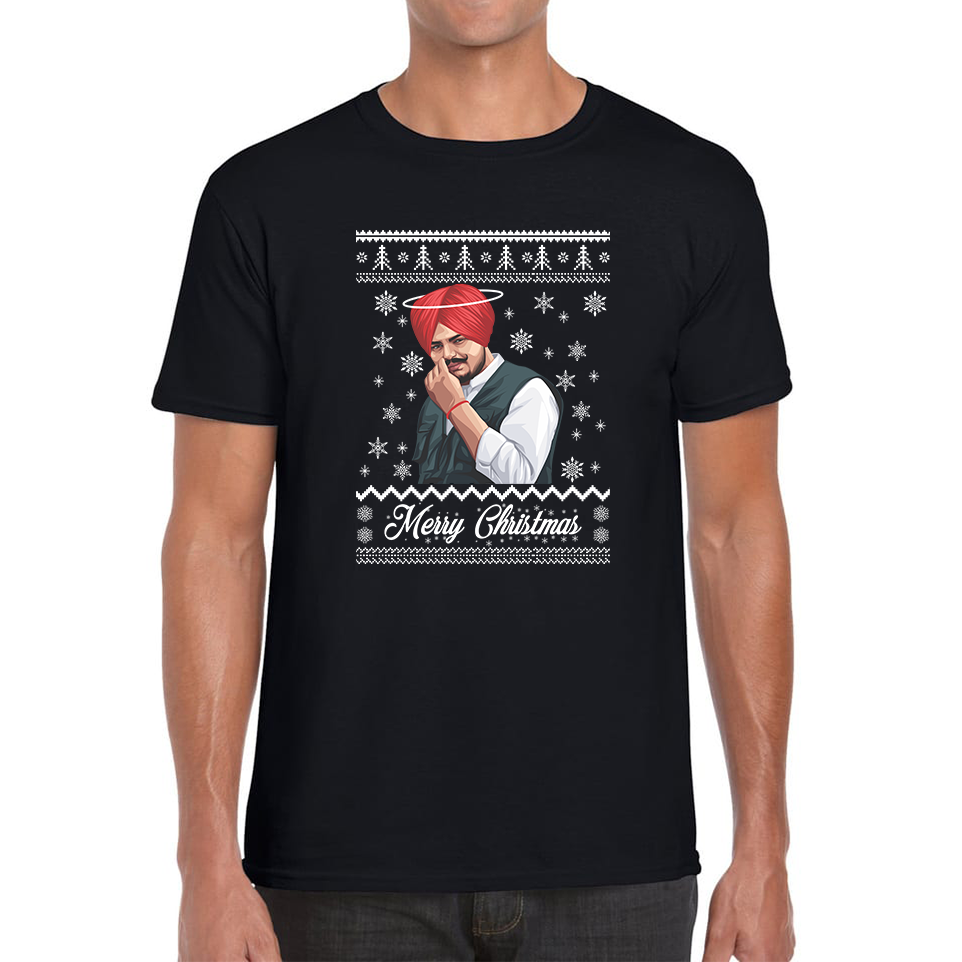 sidhu moose wala christmas t shirt