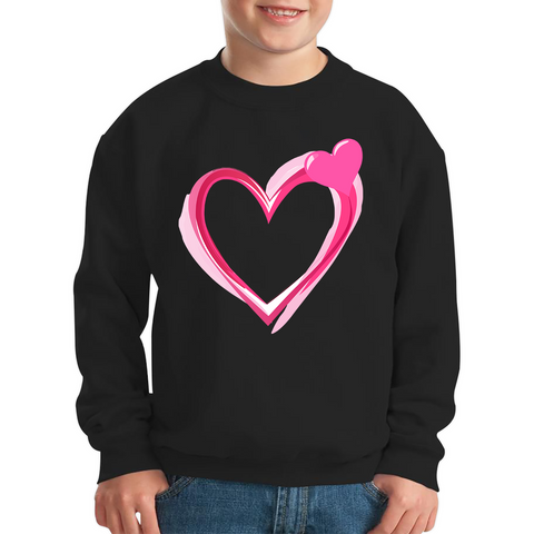 Love Valentines Day Jumper Top, Valentines Heart Sweatshirt, Cute Valentine‘s Day Kids Sweatshirt
