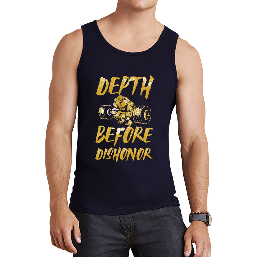 Depth Before Dishonour Bodybuilding Squat Gym Workout Power Lifting Tank Top