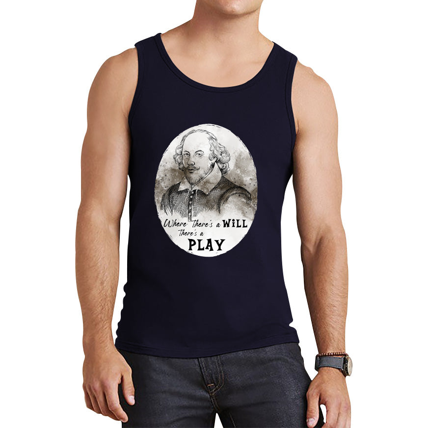 Shakespeare Shades Where There’s A Will There’s A Play National William Shakespeare Day Tank Top