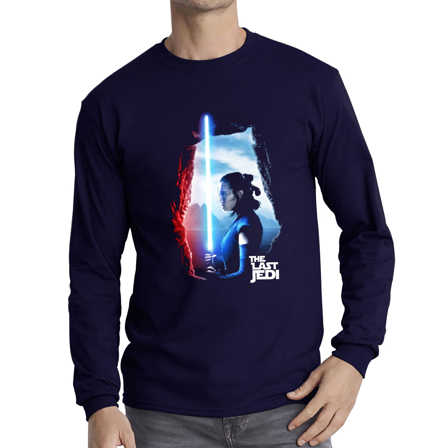 The Last Jedi Star Wars Rey Lightsaber Rey Skywalker Disney Star Wars Day 46th Anniversary Female Jedi Master Long Sleeve T Shirt