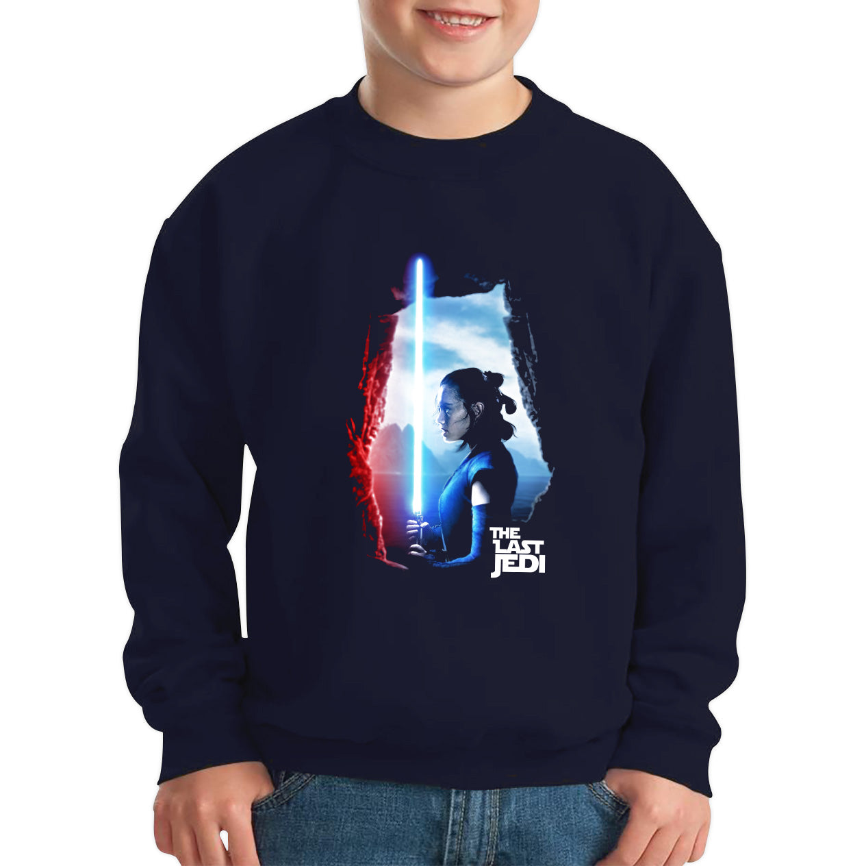 The Last Jedi Star Wars Rey Lightsaber Rey Skywalker Disney Star Wars Day 46th Anniversary Female Jedi Master Kids Jumper