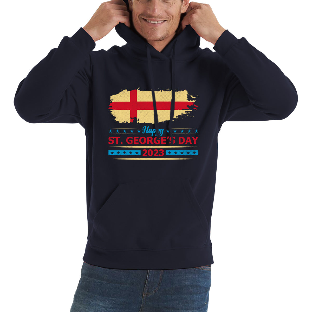 Happy St George's Day 2023 Saint George Cross England Flag Religious Warriors St George Day Unisex Hoodie