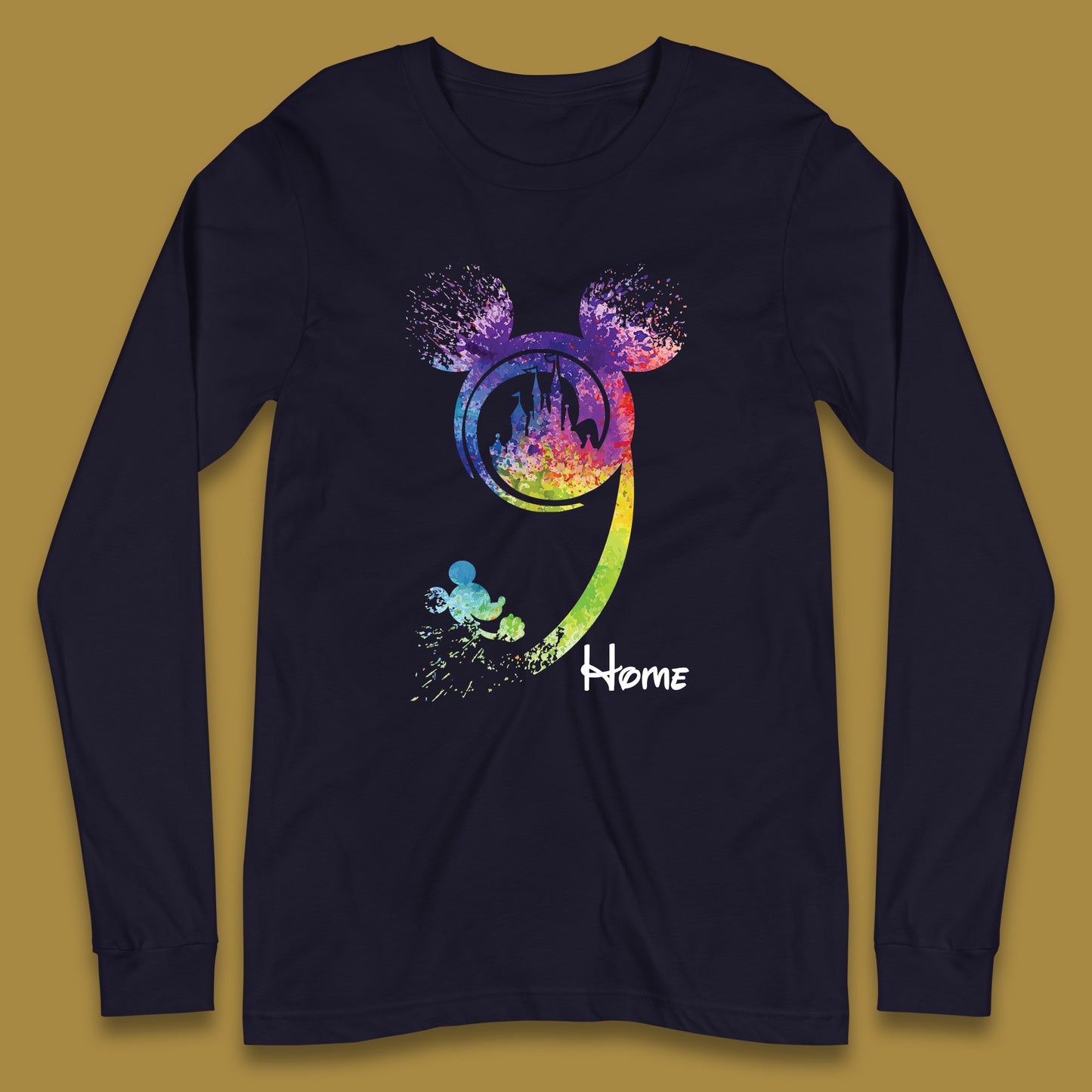 Disney Home Castle Mickey Mouse Minnie Mouse Magic Kingdom Disney World Long Sleeve T Shirt