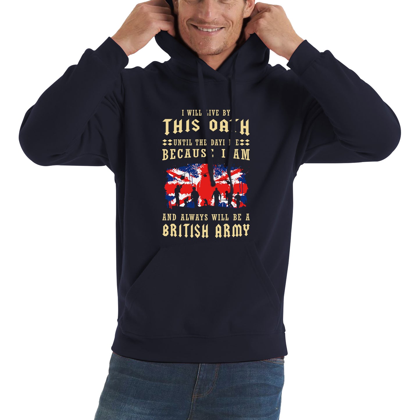 I Will Live By This Oath Until The Day I Die British Army UK Flag Veterans Day Lest We Forget Remembrance Day Unisex Hoodie