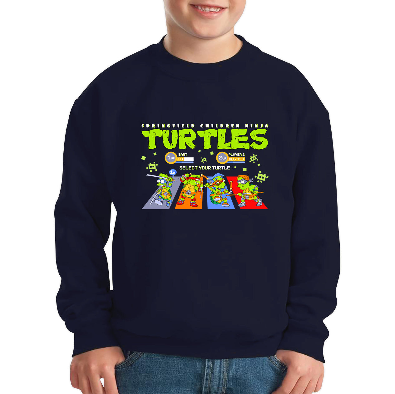 Springfield Children Green Turtles Select Your Turtle Cartoon Spoof Lovers Gift Kids Jumper