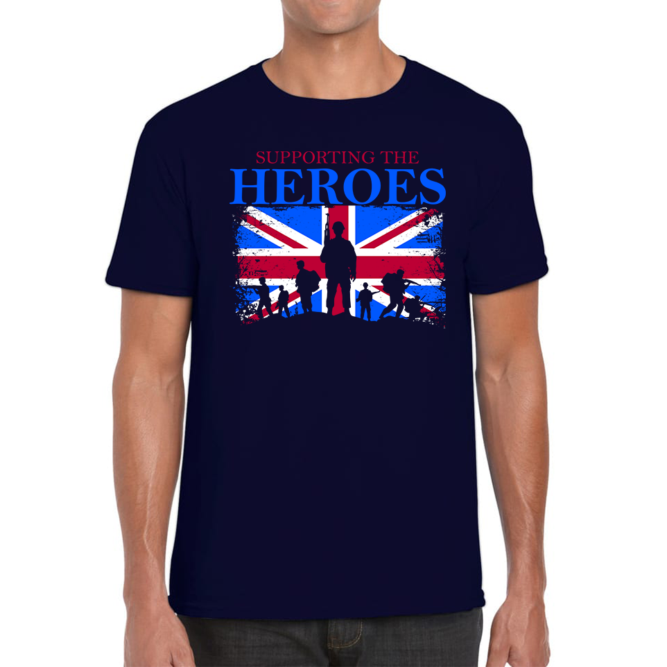 Supporting The Heroes British Veteran T Shirt