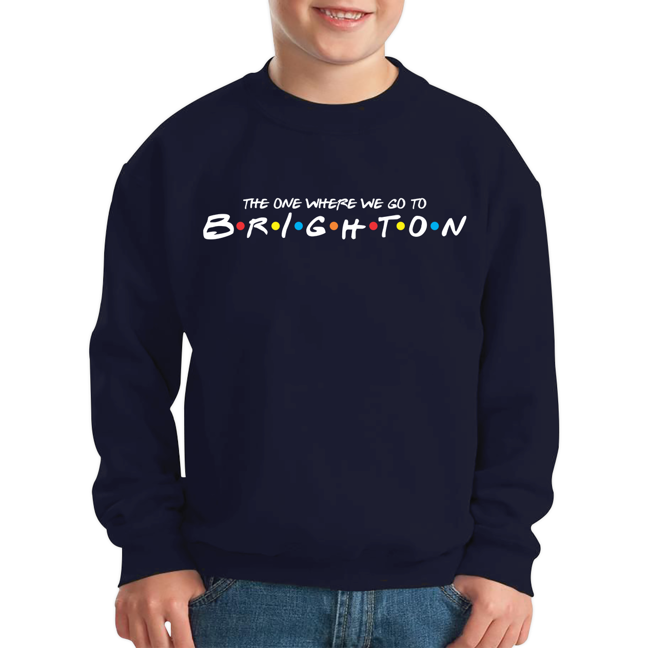 The One Where We Go To Brighton Inspired By Friends Spoof City In England Kids Jumper