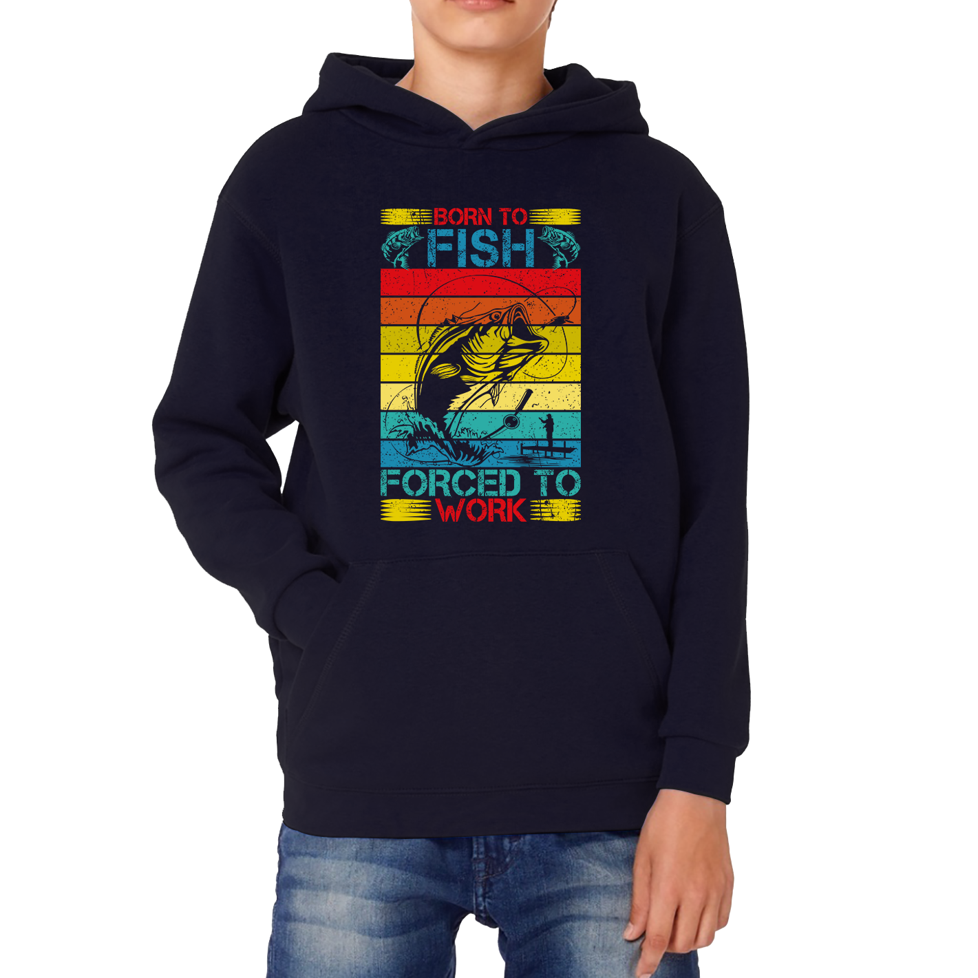 Born To Fish Forced To Work Hoodie