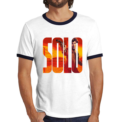 Han Solo Star Wars Fictional Character Solo A Star Wars Story Sci-fi Action Adventure Movie Star Wars Databank Ringer T Shirt